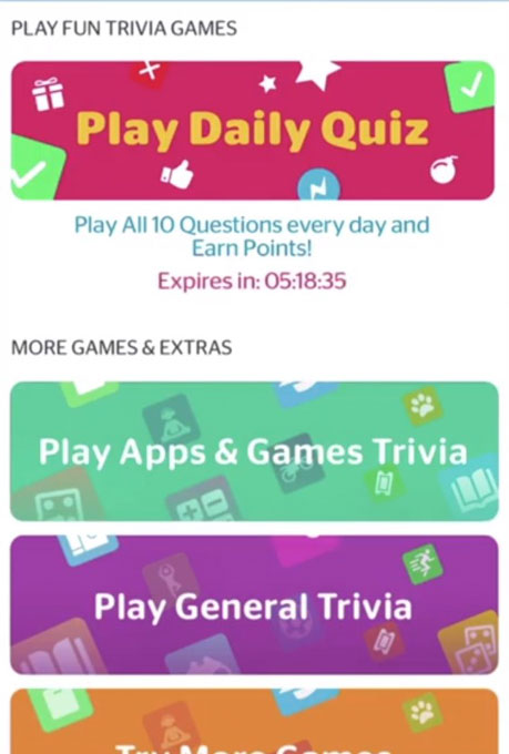 Earn by the daily quiz at AppTrailers.