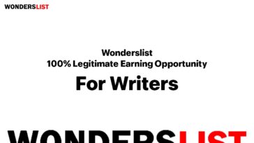 Wonderslist 100% Legitimate Earning Opportunity For Writers