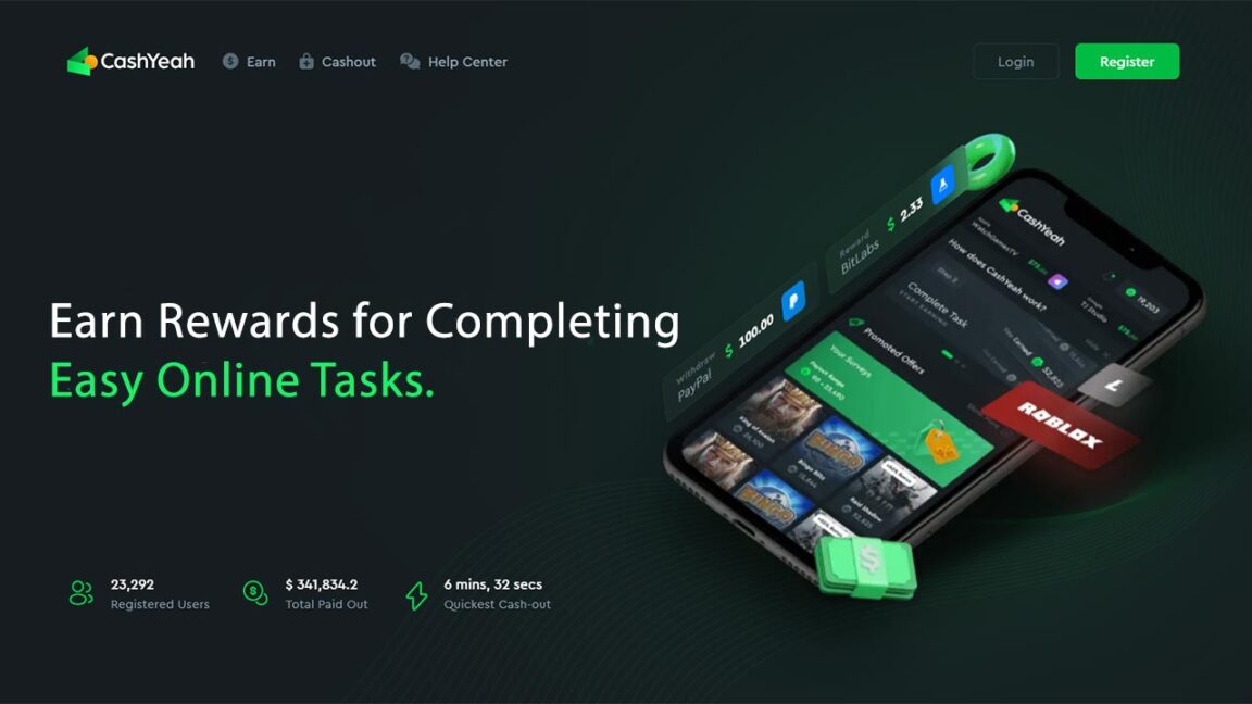 CashYeah Earn Rewards for Completing Easy Online Tasks