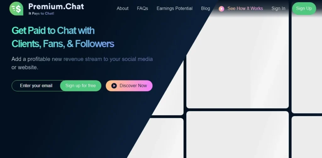 Premium.Chat: Get Paid for Text, Audio, and Video Chats