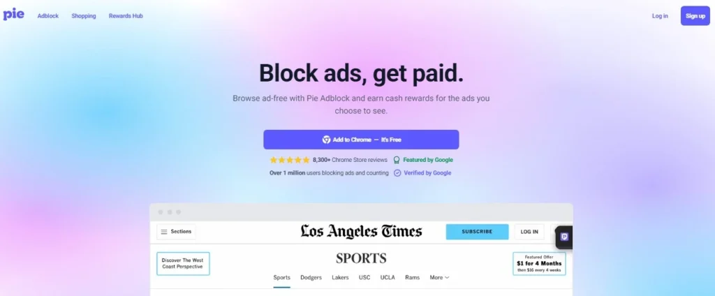 Pie Adblock: Block Ads and Earn Money Online