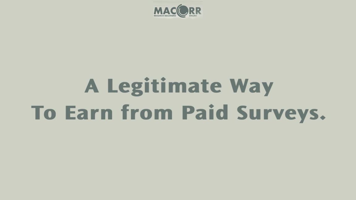 Macorr Panel A Legitimate Way to Earn from Paid Surveys