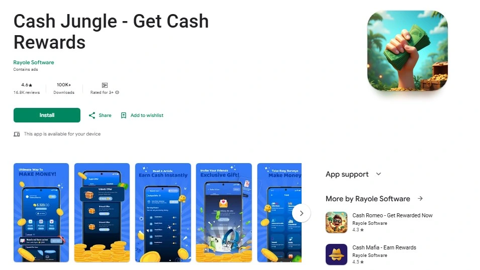 Cash Jungle: Earn Money Playing Games & Taking Surveys